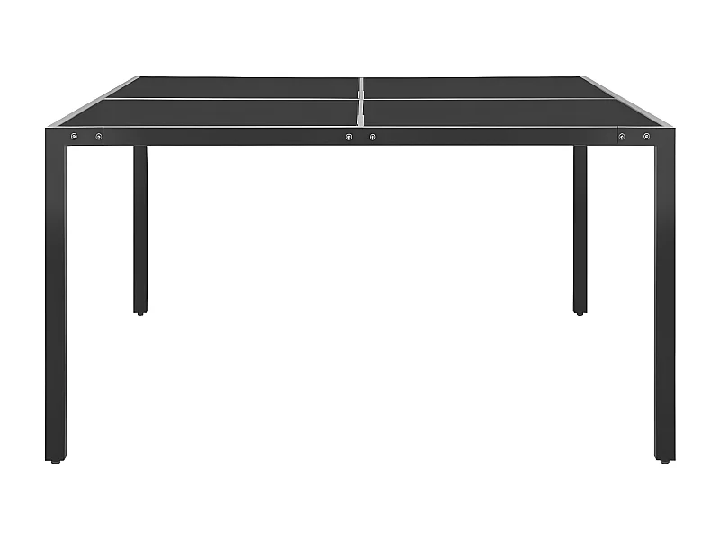 Garden Furniture -  Table de jardin Anthracite 130x130x72 cm Acier et verre