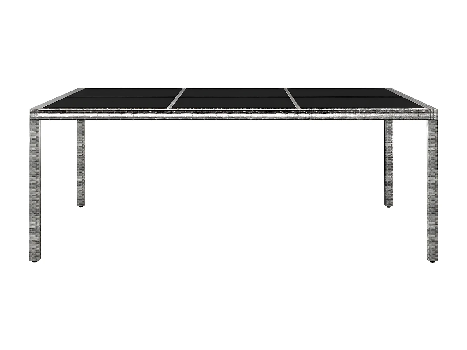Ludovico  Tuintafel 200x150x74 cm poly rattan grijs
