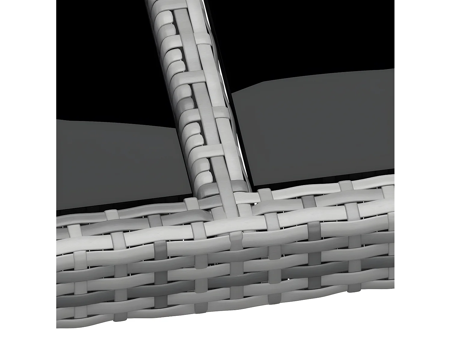 Gennevilliers  Table de jardin 250x100x75 cm Verre trempé et Résine tressée