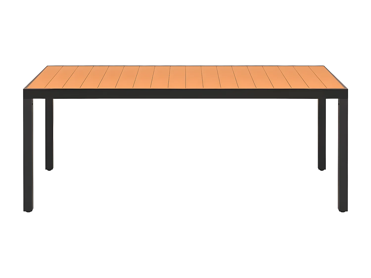 Valentin-Luc  Table de jardin Marron 185 x 90 x 74 cm Aluminium et WPC