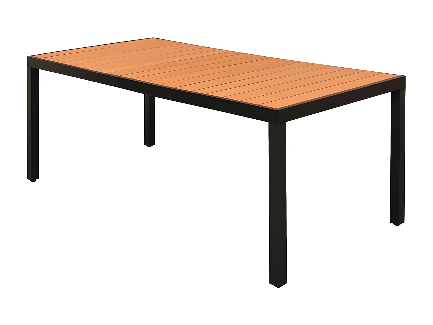 Valentin-Luc  Table de jardin Marron 185 x 90 x 74 cm Aluminium et WPC