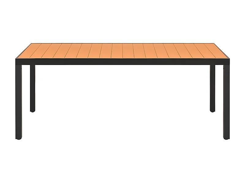 Valentin-Luc  Table de jardin Marron 185 x 90 x 74 cm Aluminium et WPC