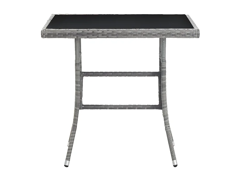 Eirik  Tuintafel 80x80x74 cm poly rattan grijs