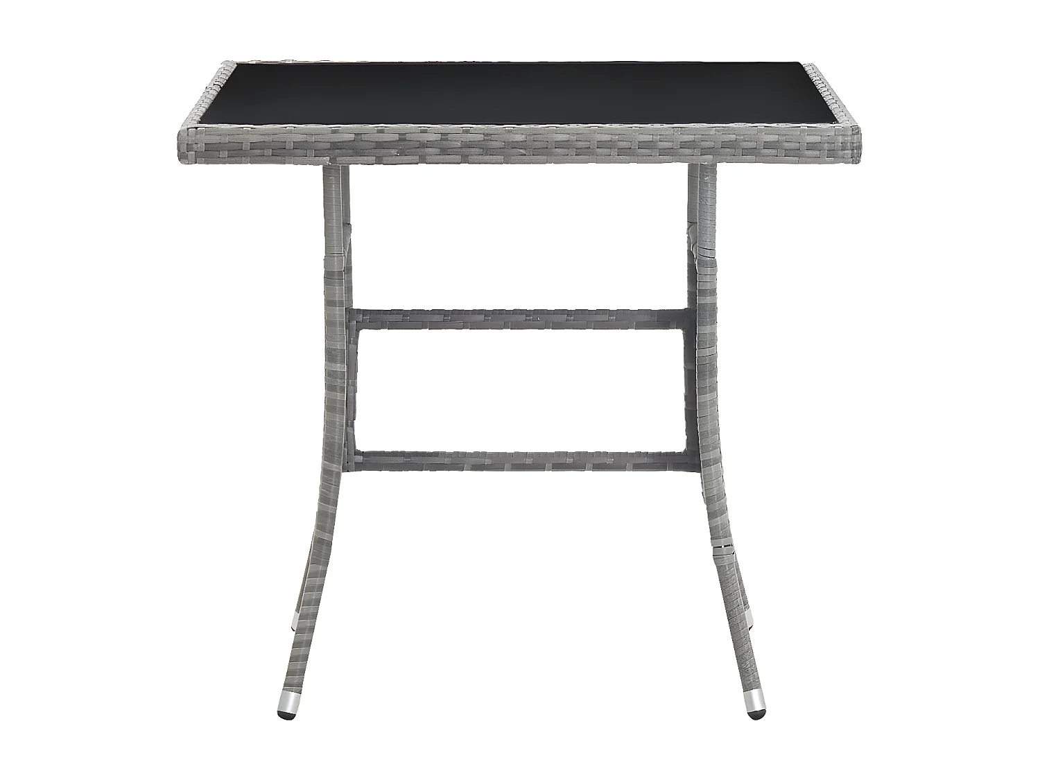 Eirik  Tuintafel 80x80x74 cm poly rattan grijs