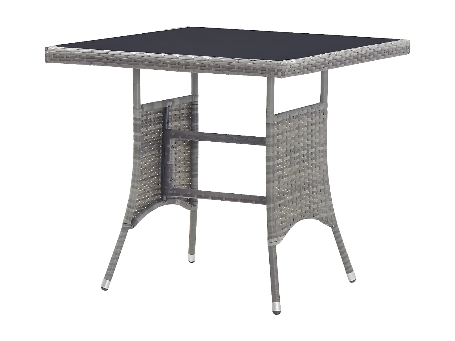 Eirik  Tuintafel 80x80x74 cm poly rattan grijs