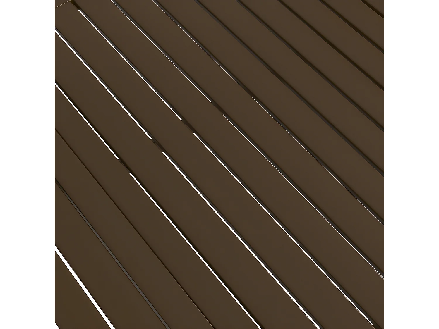 Finley  Mesa de jardín de acero marrón 140x80x72 cm