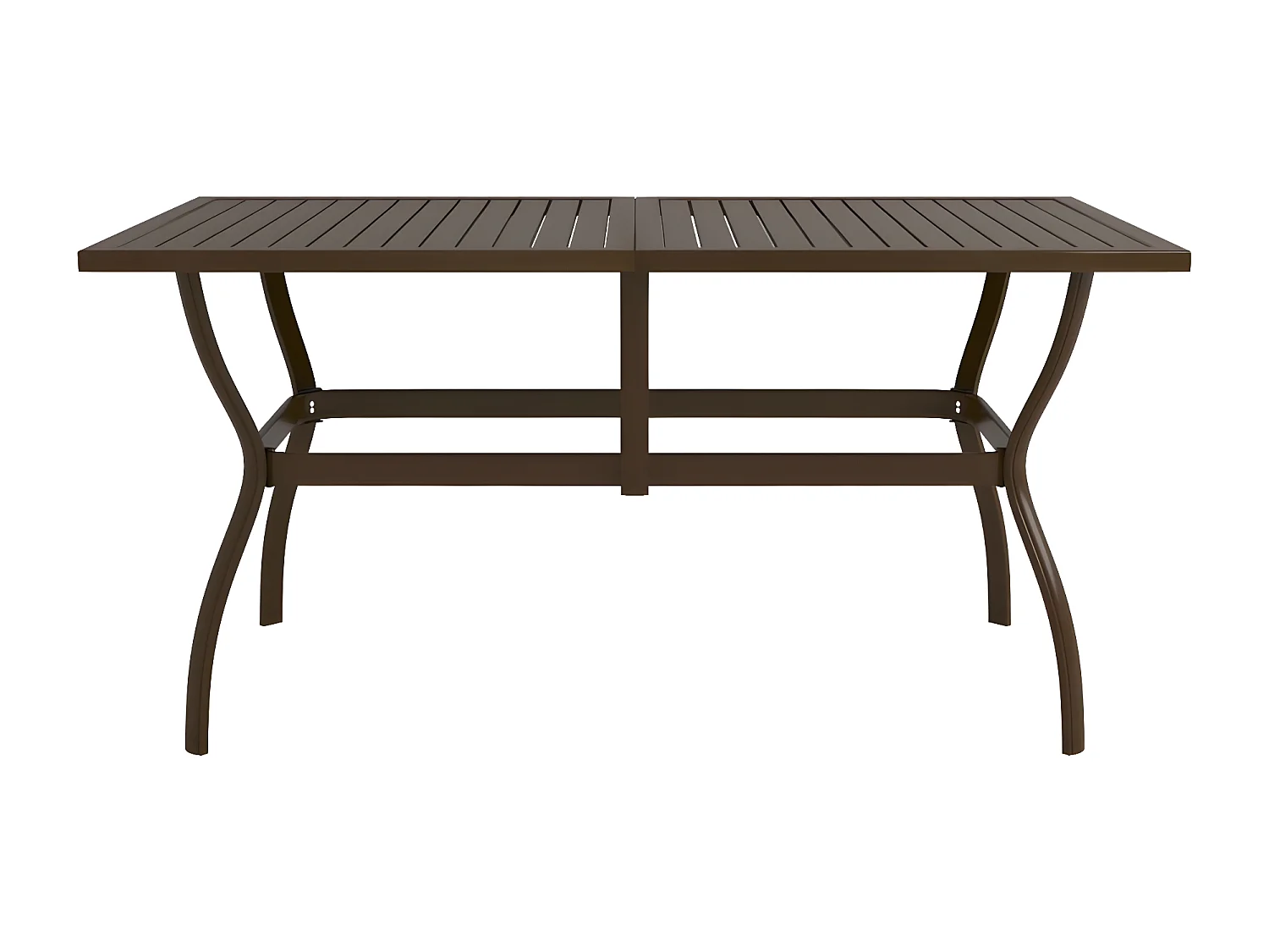 Finley  Table de jardin Marron 140x80x72 cm Acier