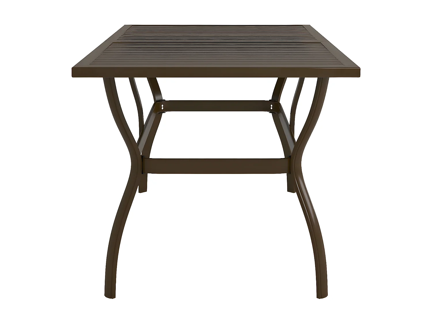 Finley  Table de jardin Marron 140x80x72 cm Acier