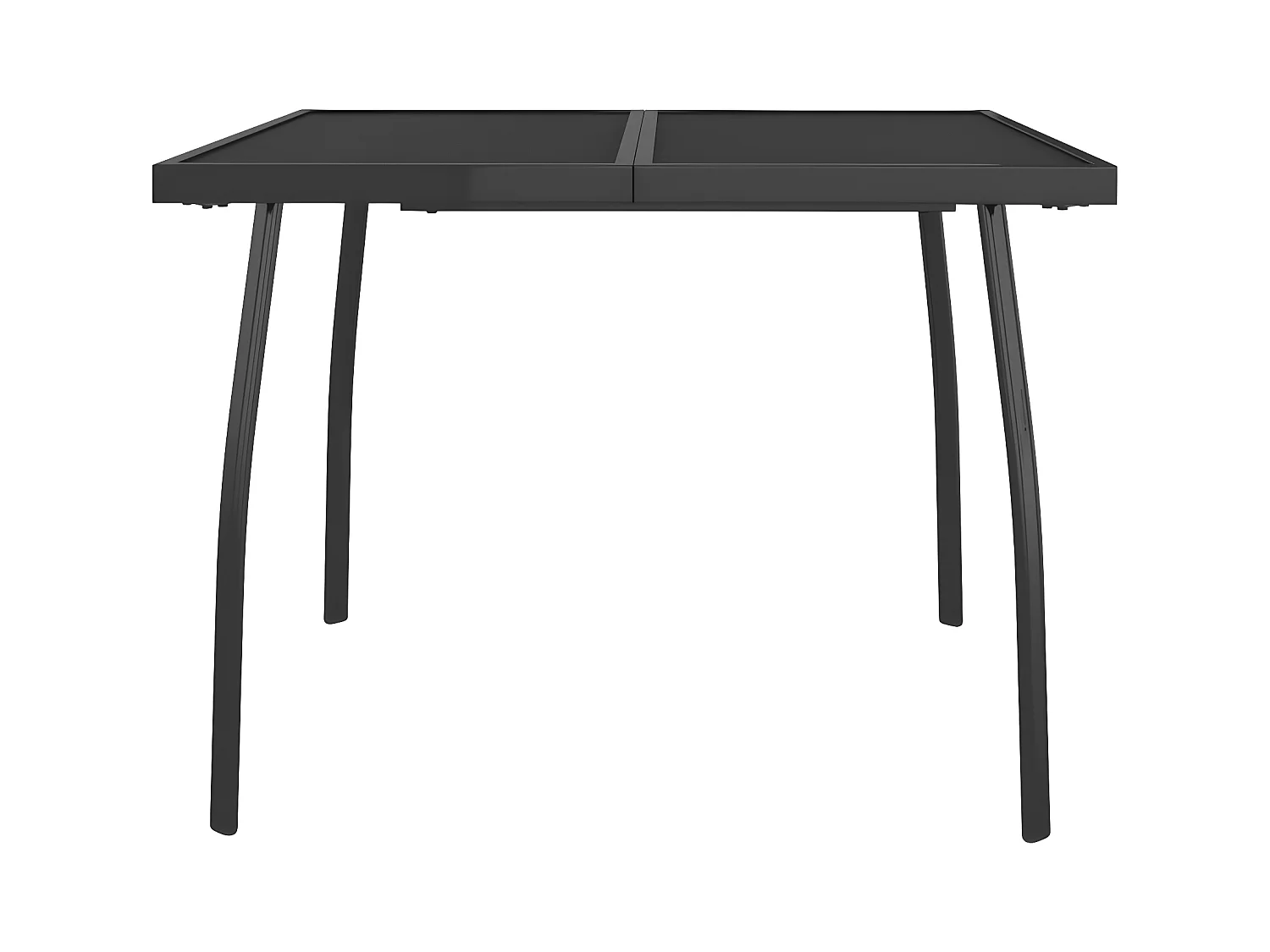 Ikast  Gartentisch Anthrazit 100x100x72 cm Stahlgitter