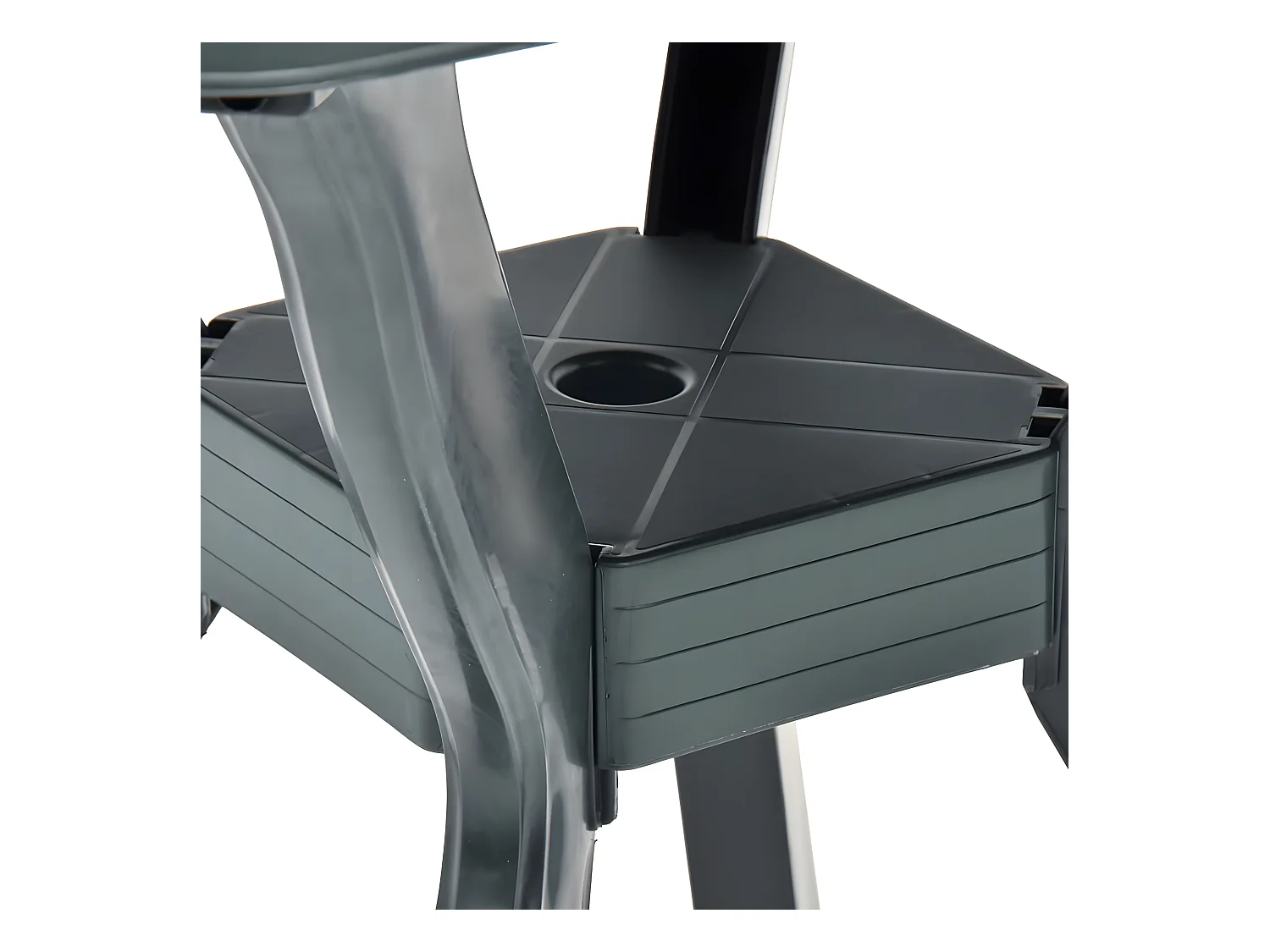 Claire-Frédérique-Marie  Bistrotisch Grün 70x70x72 cm Kunststoff