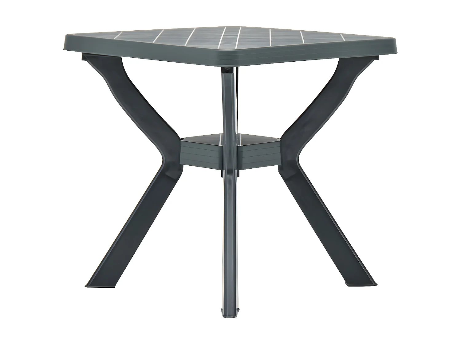 Claire-Frédérique-Marie  Mesa bistro de plástico verde 70x70x72 cm