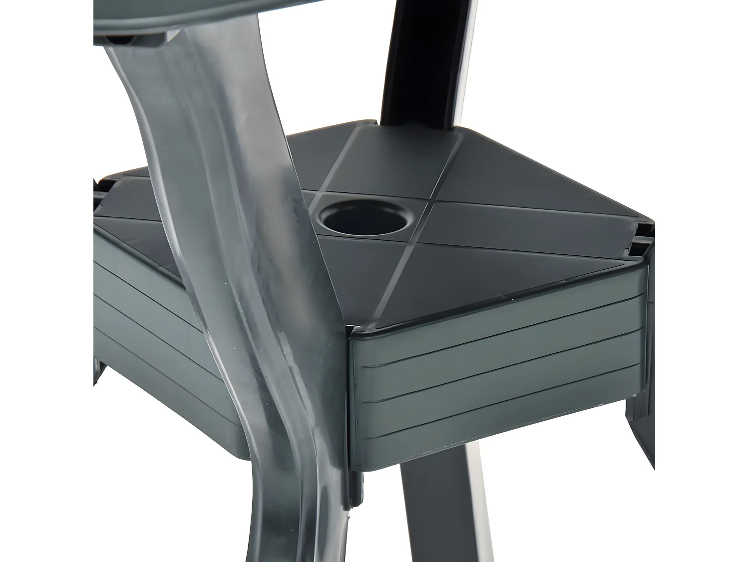 Claire-Frédérique-Marie  Mesa bistro de plástico verde 70x70x72 cm