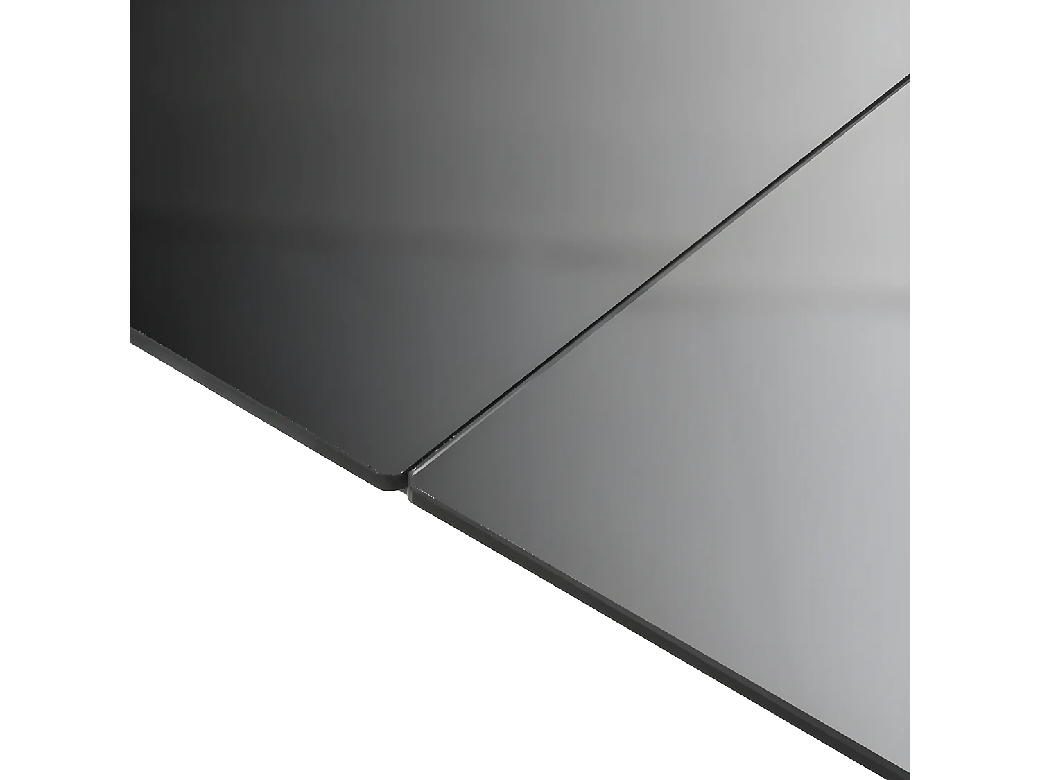 Xendel  Gartentisch Schwarz 190x90x74 cm Aluminium und Glas