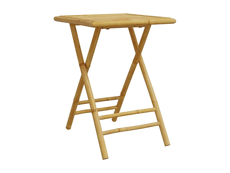 Marie-Thérèse  Mesa plegable de jardín de bambú 55x55x75 cm