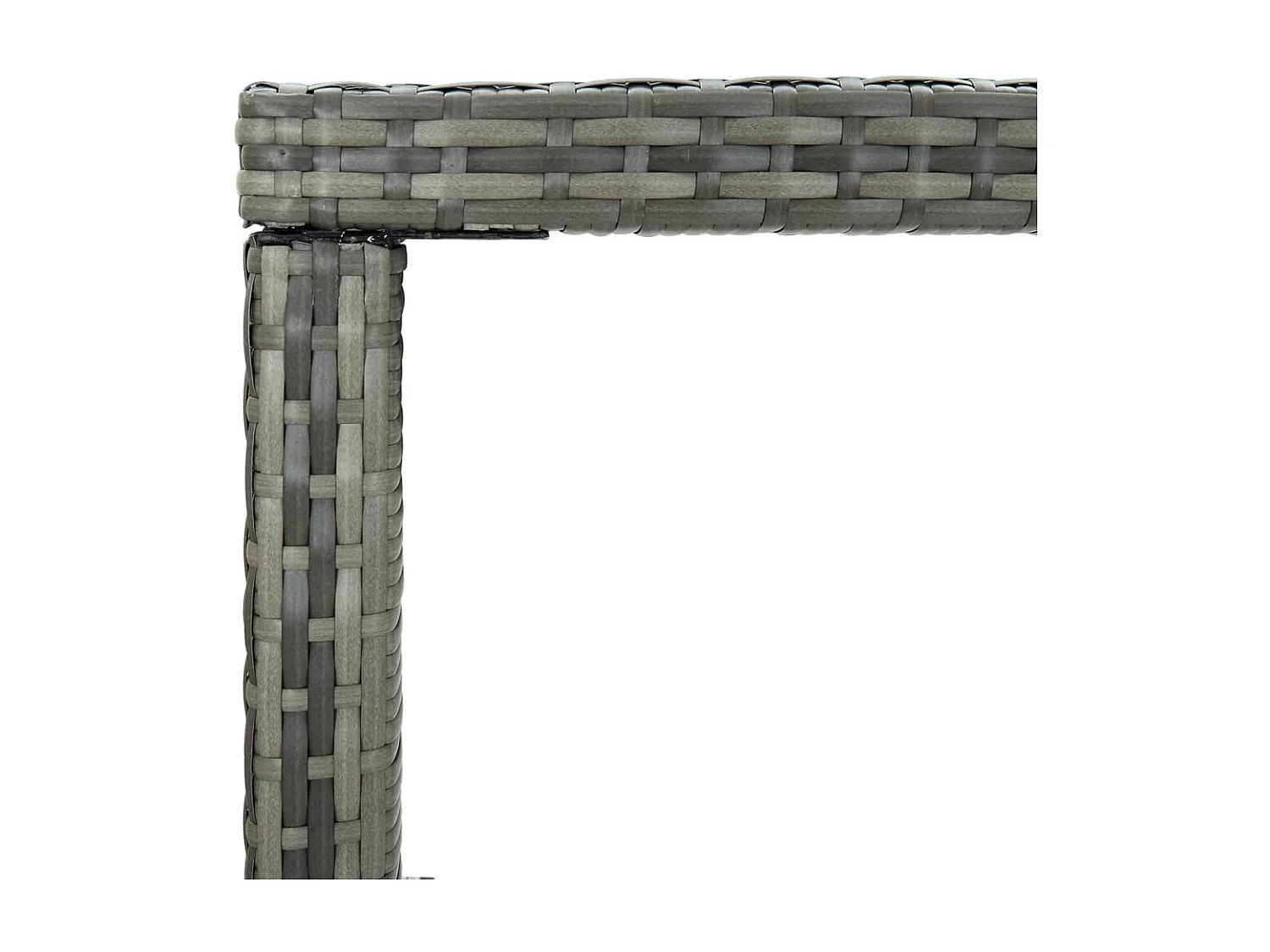 Orren  Table bar de jardin Gris 130x60x110 cm Résine tressée et verre