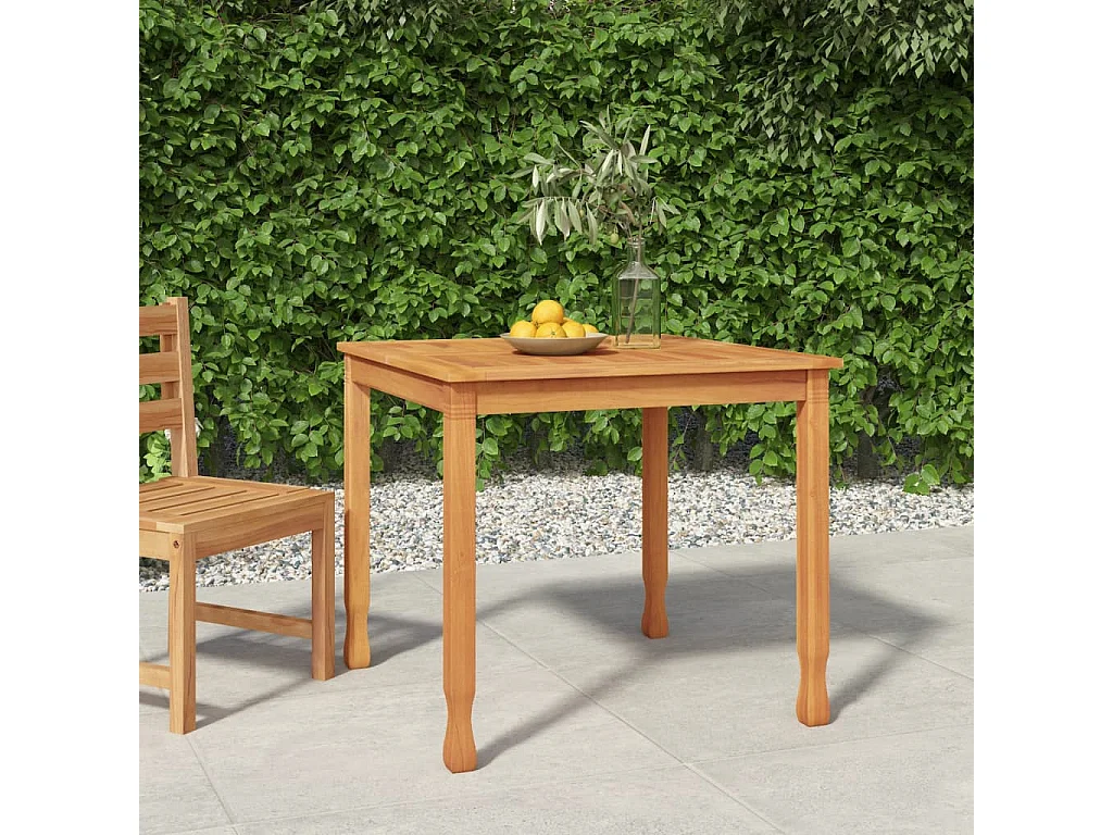 Runaal  Table à dîner de jardin 85x85x75 cm Bois massif de teck