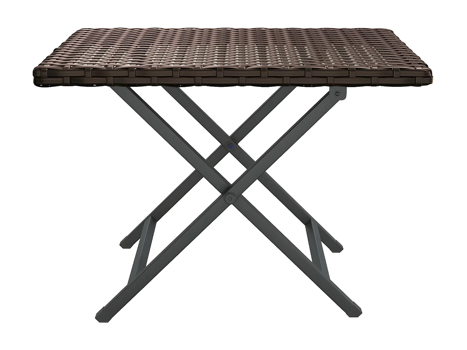 Sullivan  Table pliable marron 45x35x32 cm résine tressée