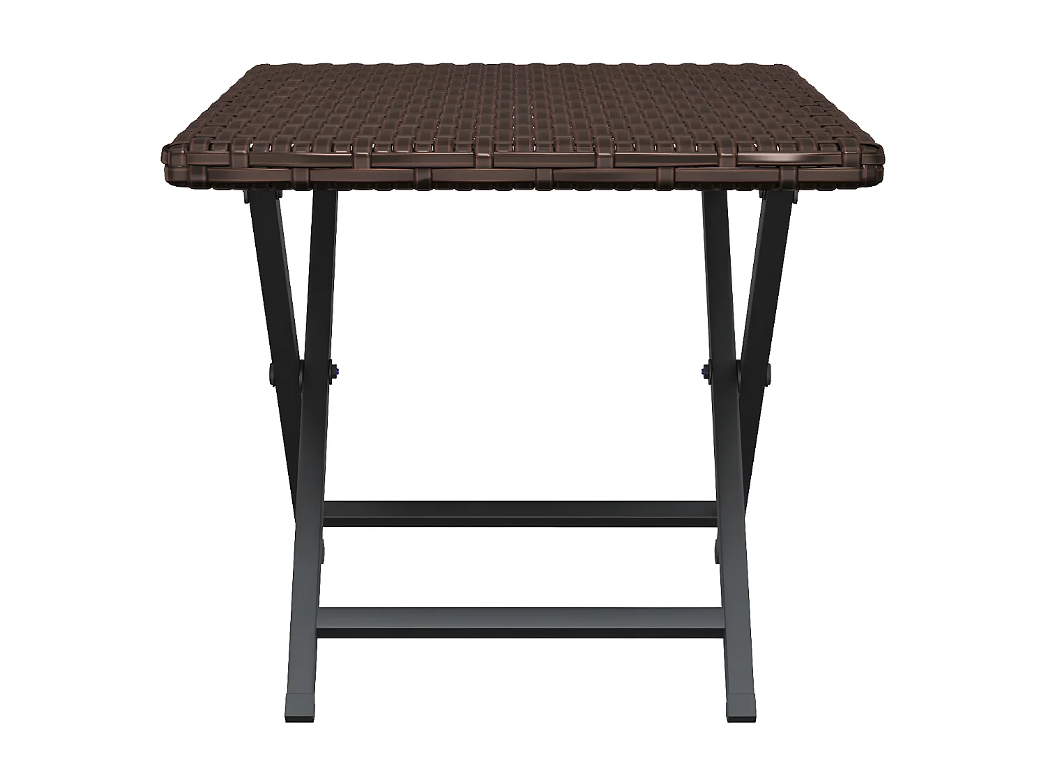 Sullivan  Table pliable marron 45x35x32 cm résine tressée