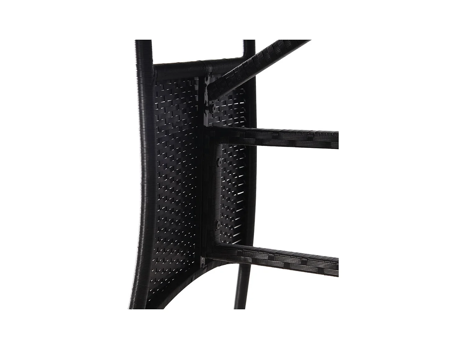 Arlenya  Table de jardin Noir 80x80x74 cm Résine tressée