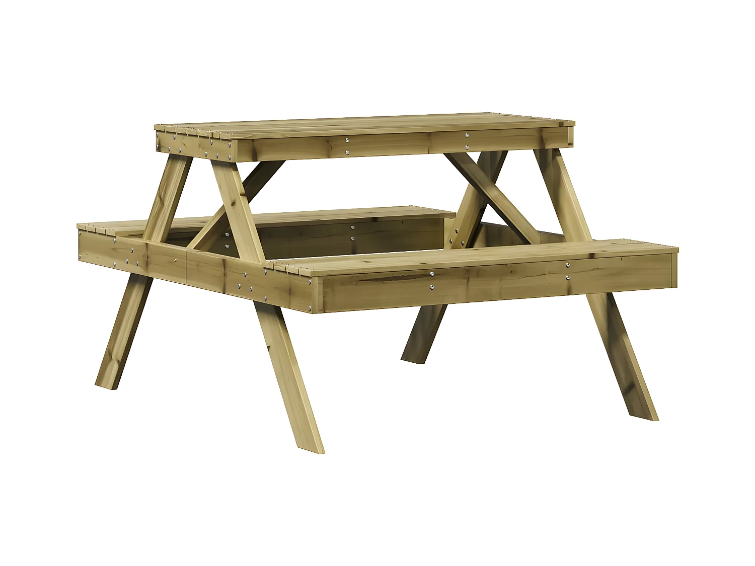 Frekja  Table de pique-nique 105x134x75 cm bois de pin imprégné