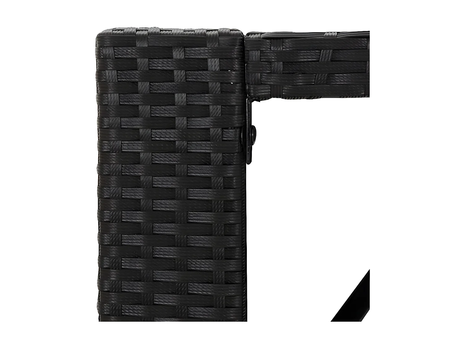 Lou  Bartisch mit Glasplatte Schwarz 105x80x110 cm Poly Rattan