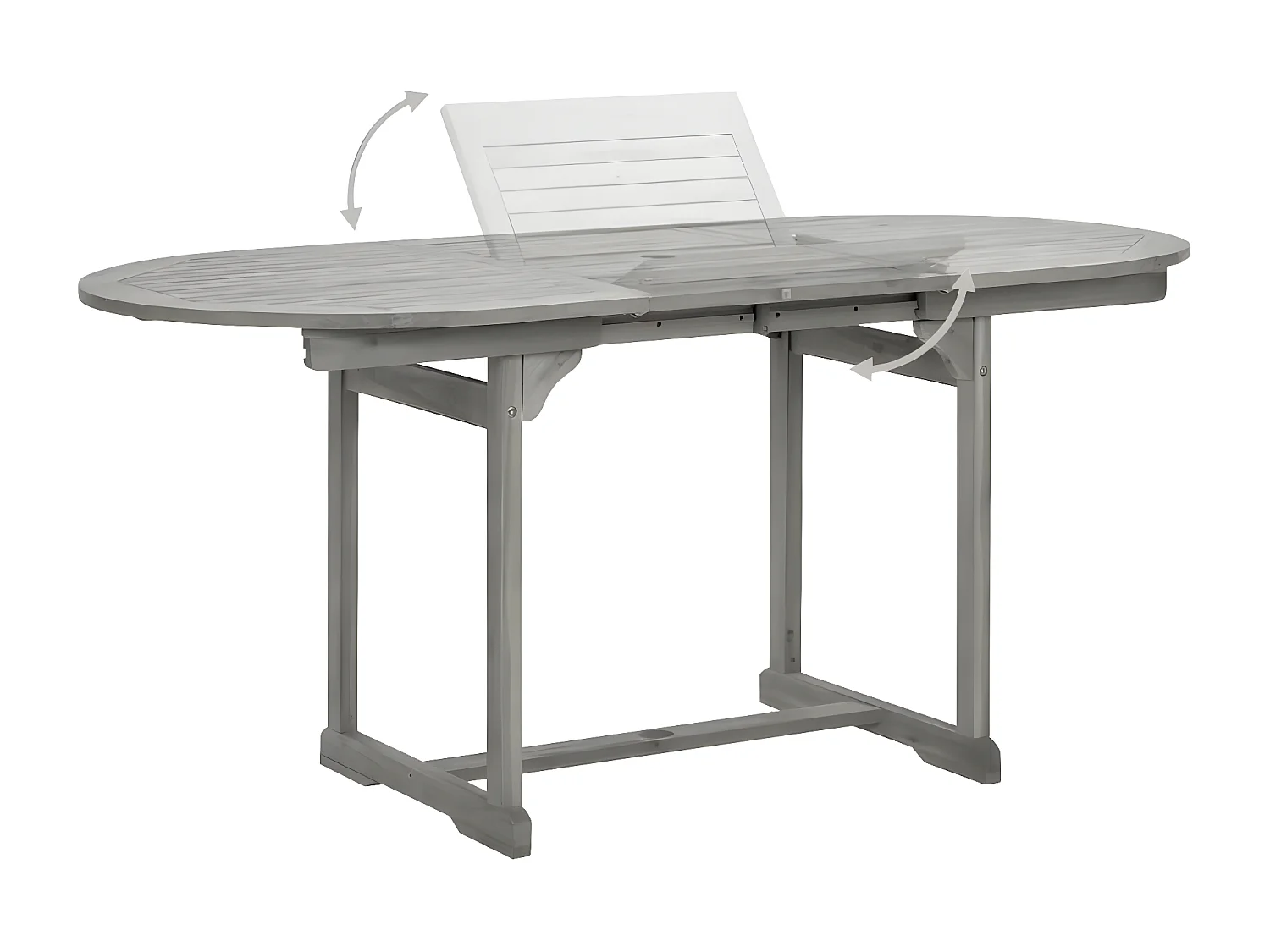 Stokkemarke  Tuintafel (120-170)x80x75 cm massief acaciahout