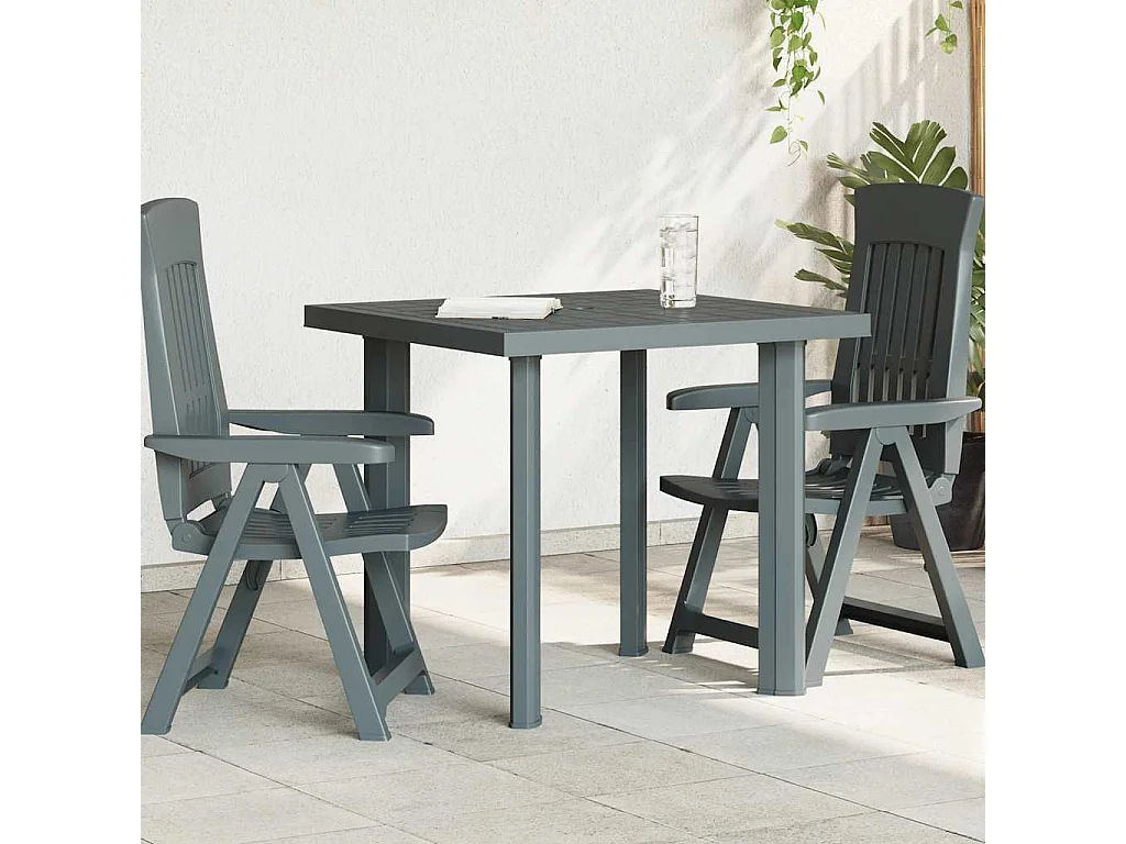 Claire-Evelyne  Table de jardin Vert 80x75x72 cm Plastique