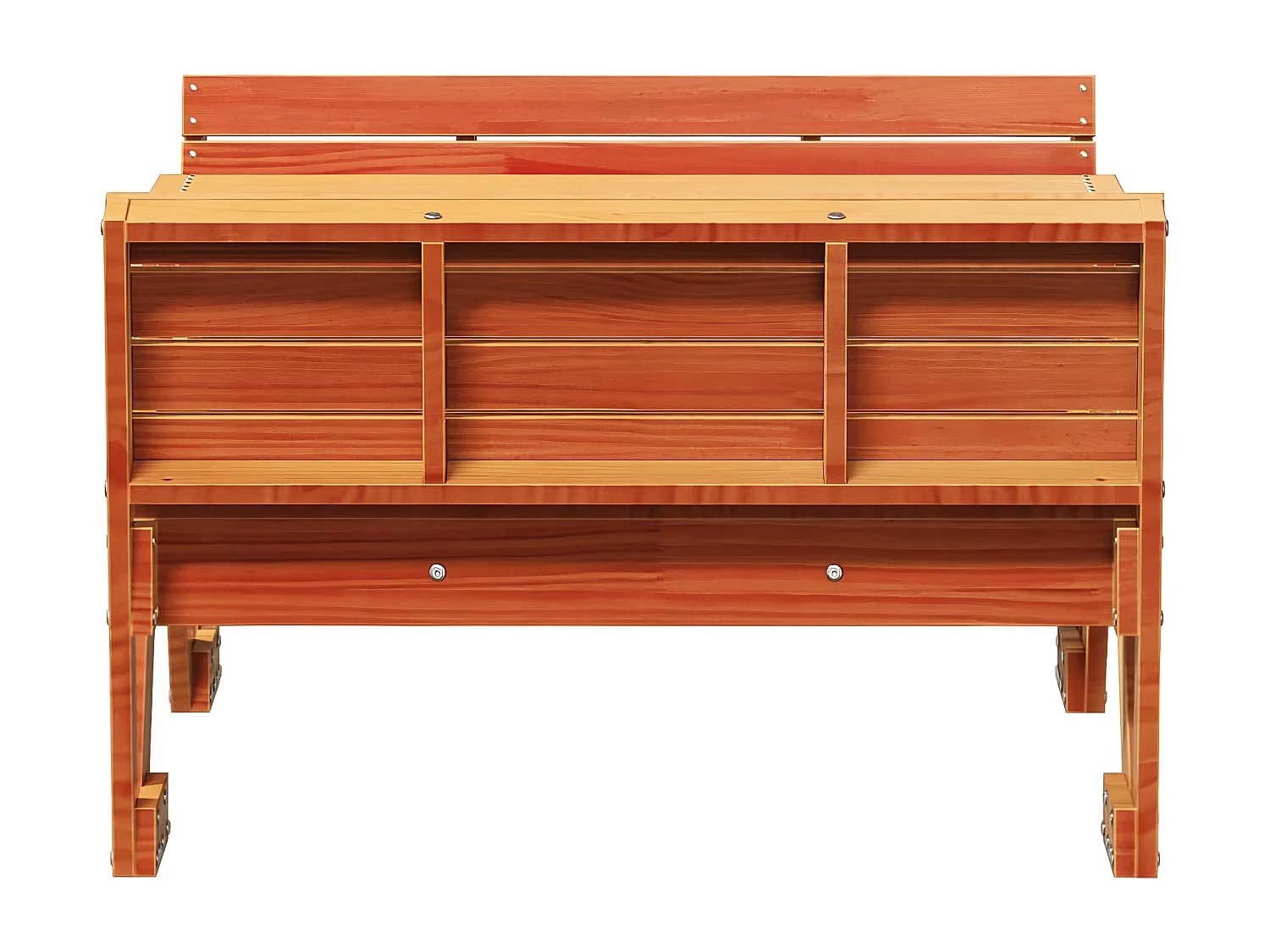 Velmi  Tavolo Picnic Bambini Marrone Cera 88x122x58 cm Massello Pino