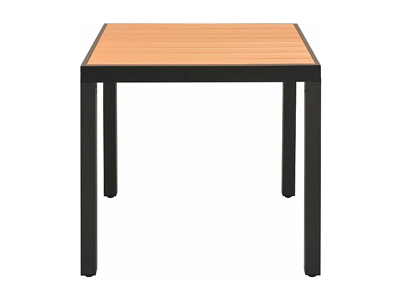 Valentin-Luc  Gartentisch Braun 80x80x74 cm Aluminium und WPC
