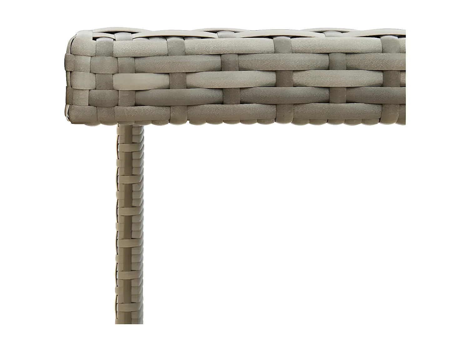 Cihangir  Table de jardin Gris 109x107x74 cm Résine tressée et verre