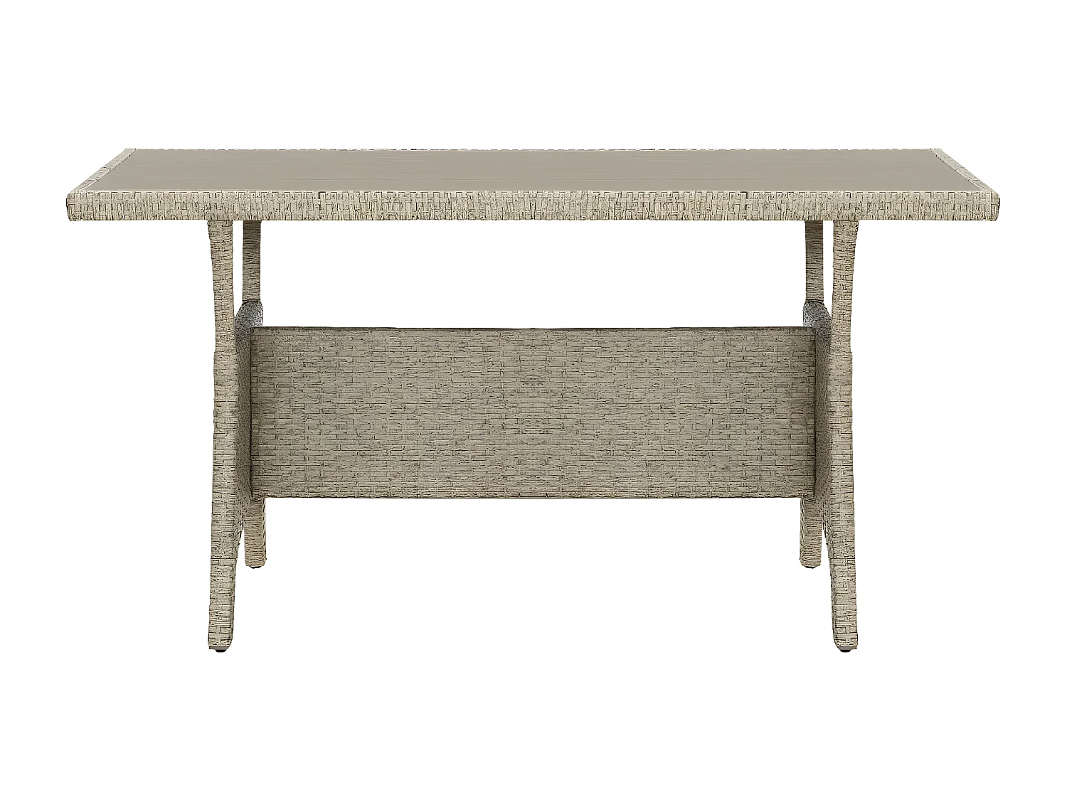 Prolenta Premium -  Table de jardin Gris 130x70x66 cm Résine tressée