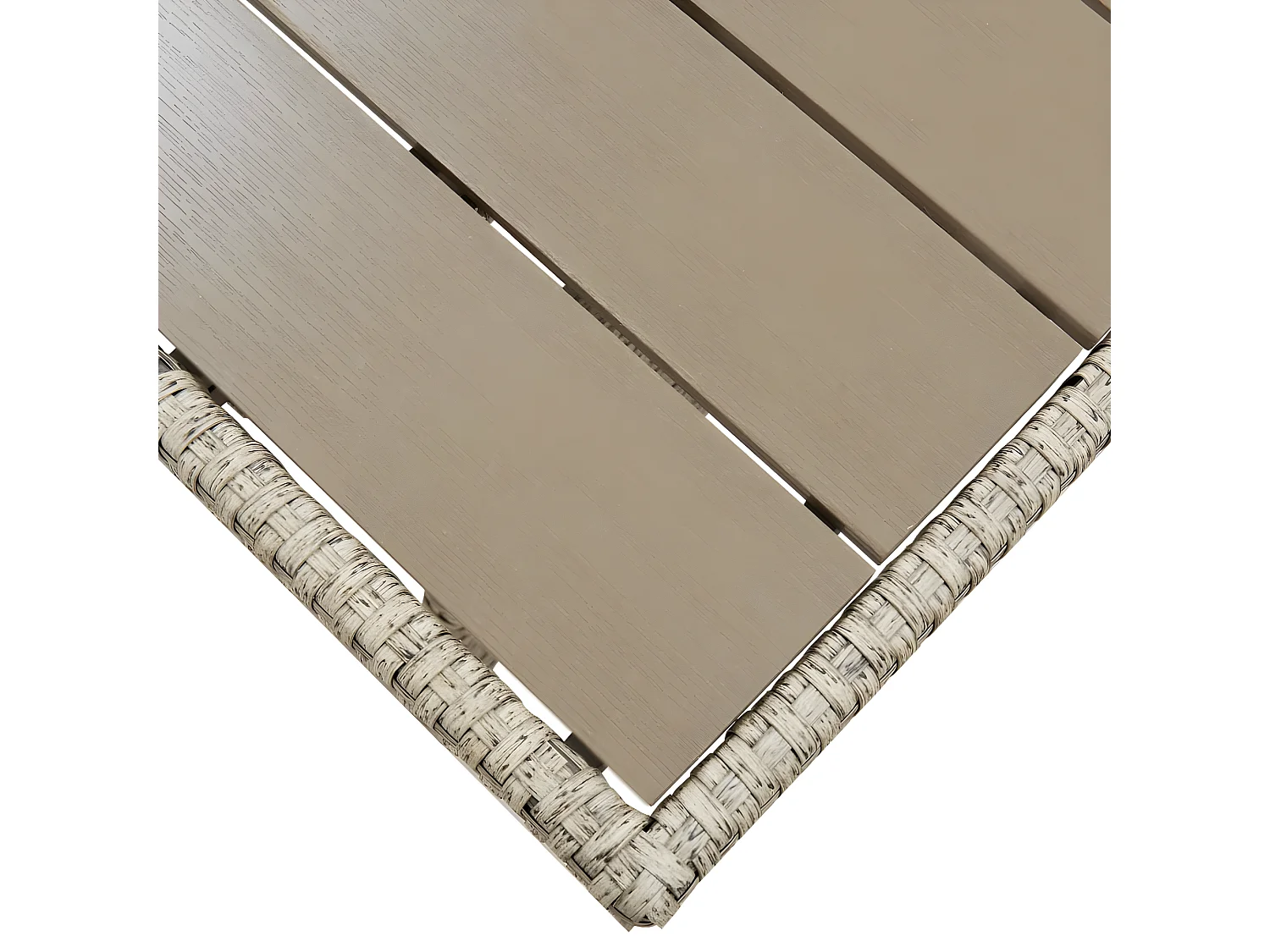 Prolenta Premium -  Table de jardin Gris 130x70x66 cm Résine tressée