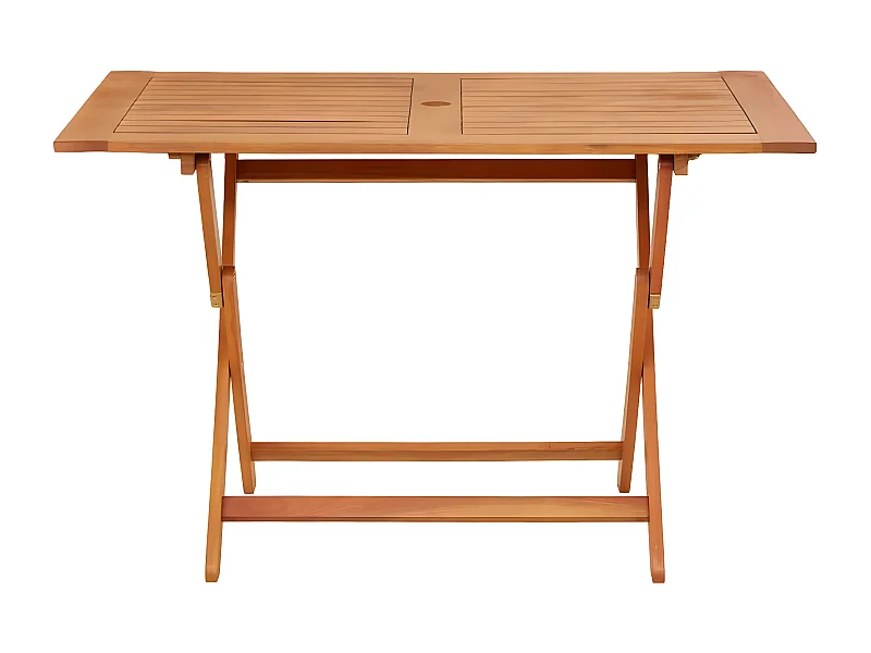 Jussi  Tavolo da Giardino Pieghevole 120x70x75 cm in Legno Eucalipto