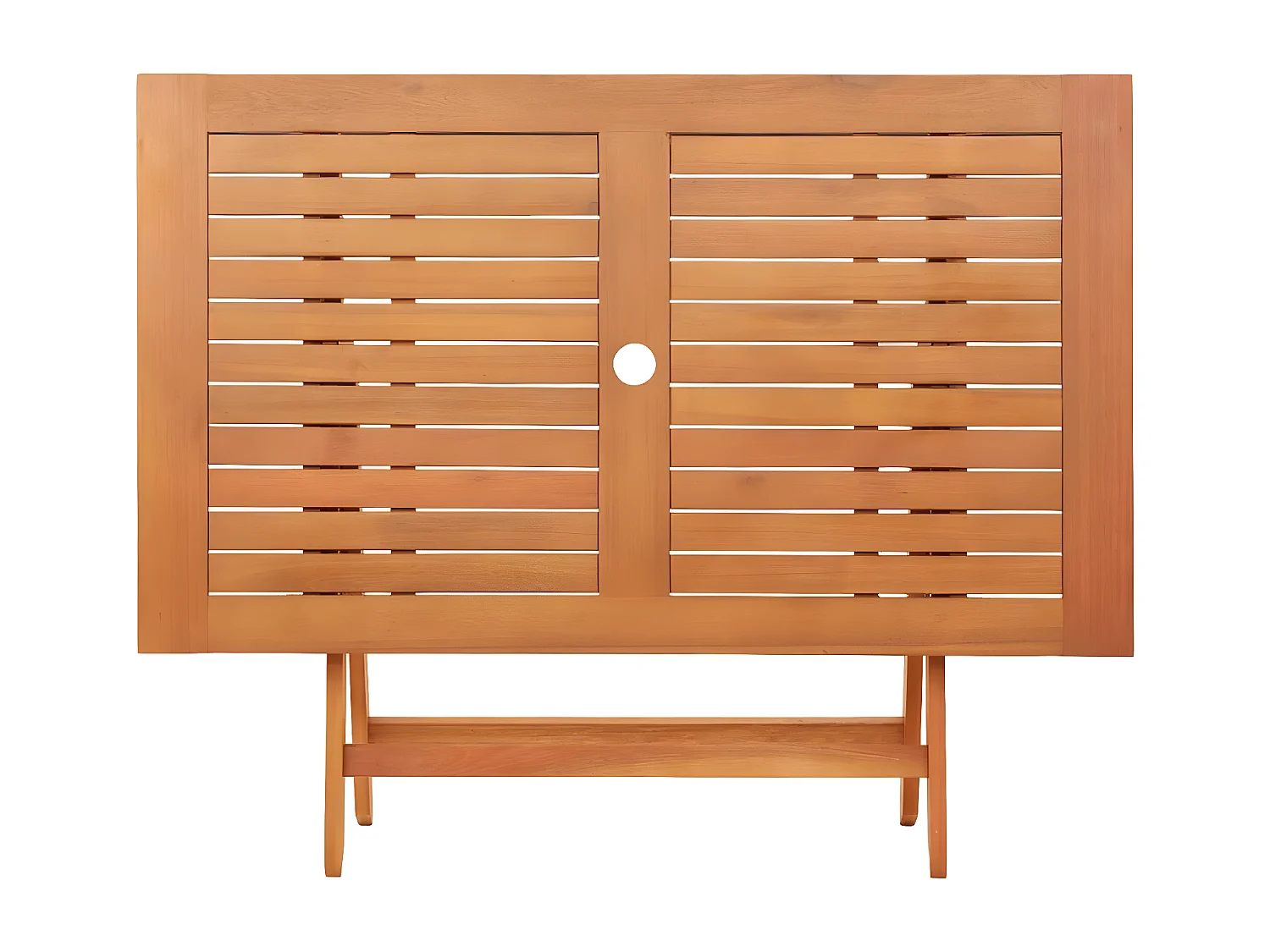 Jussi  Tavolo da Giardino Pieghevole 120x70x75 cm in Legno Eucalipto