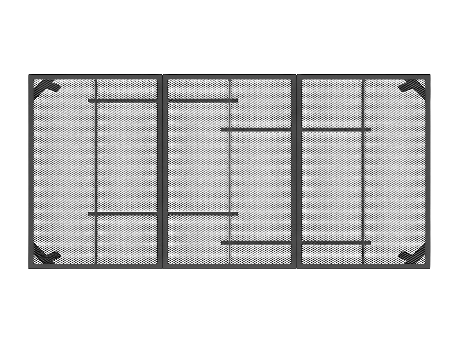 Ikast  Gartentisch Anthrazit 165x80x72 cm Stahlgitter