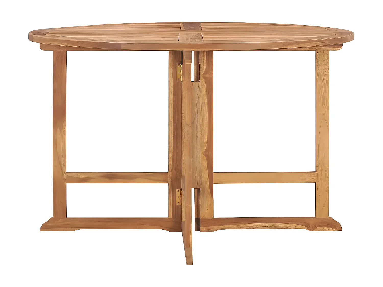 Cobleskill  Tuintafel inklapbaar Ø110x75 cm massief teakhout