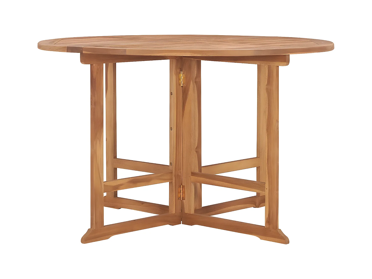 Cobleskill  Table à dîner de jardin pliable Ø110x75 cm Bois massif de teck