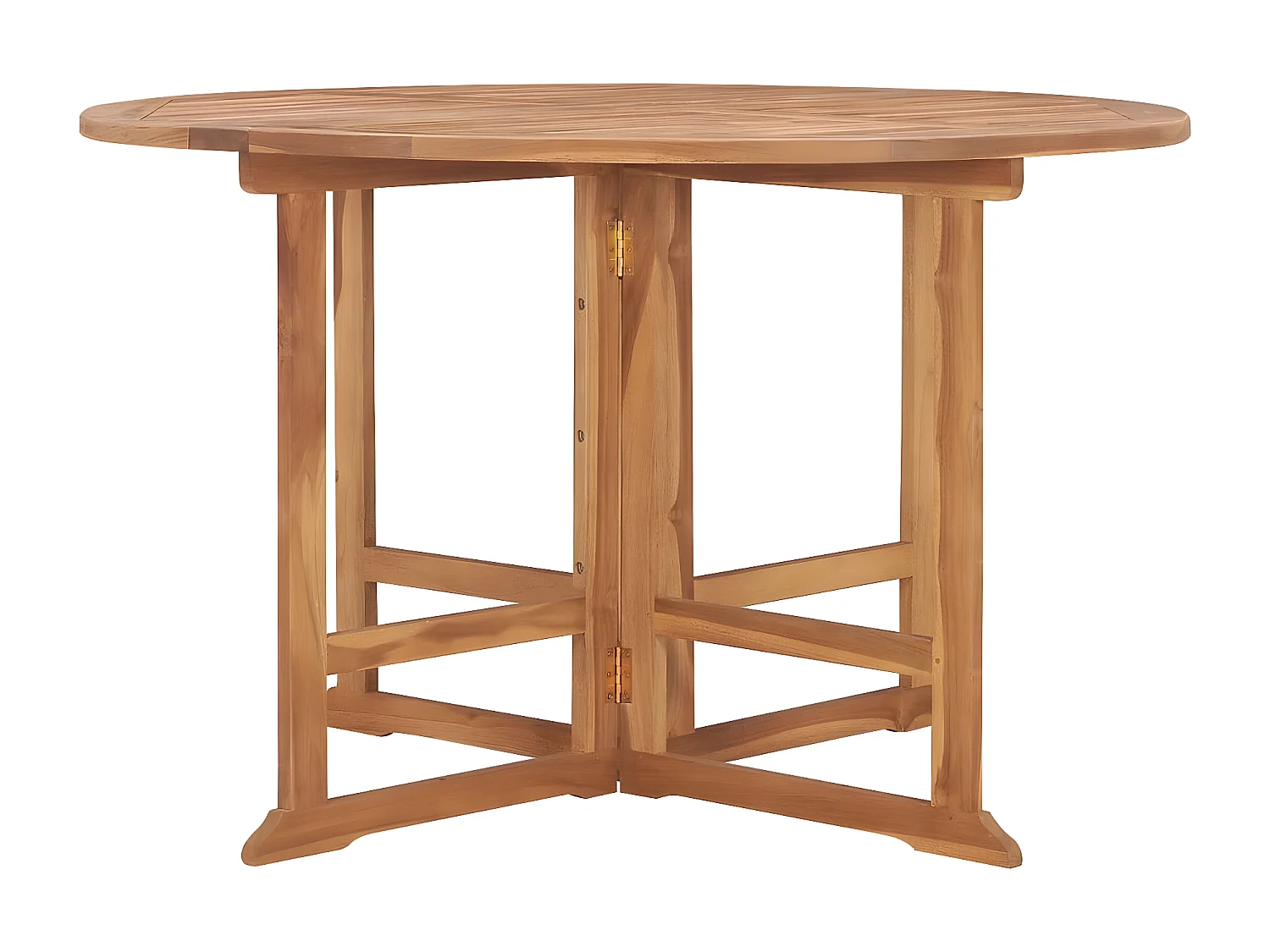 Cobleskill  Table à dîner de jardin pliable Ø110x75 cm Bois massif de teck