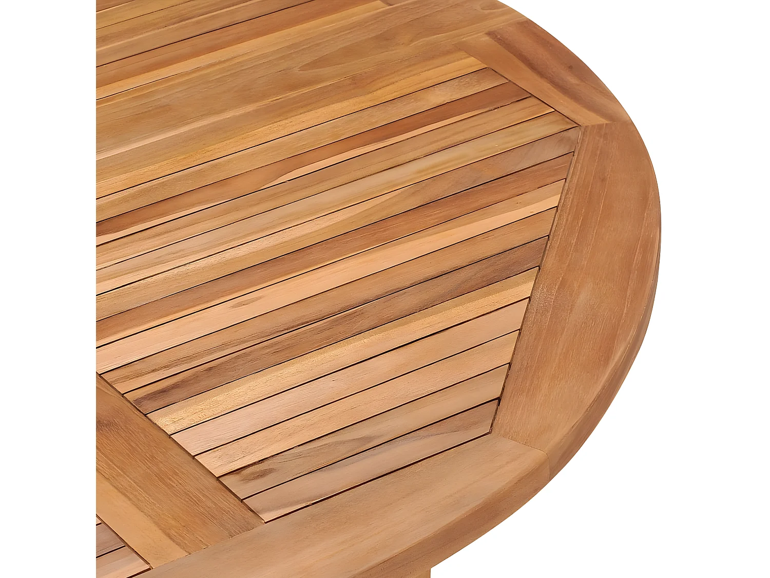 Cobleskill  Table à dîner de jardin pliable Ø110x75 cm Bois massif de teck