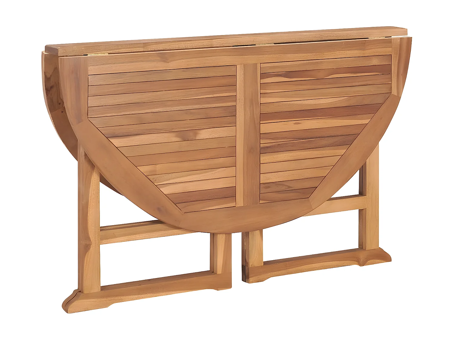 Cobleskill  Table à dîner de jardin pliable Ø110x75 cm Bois massif de teck