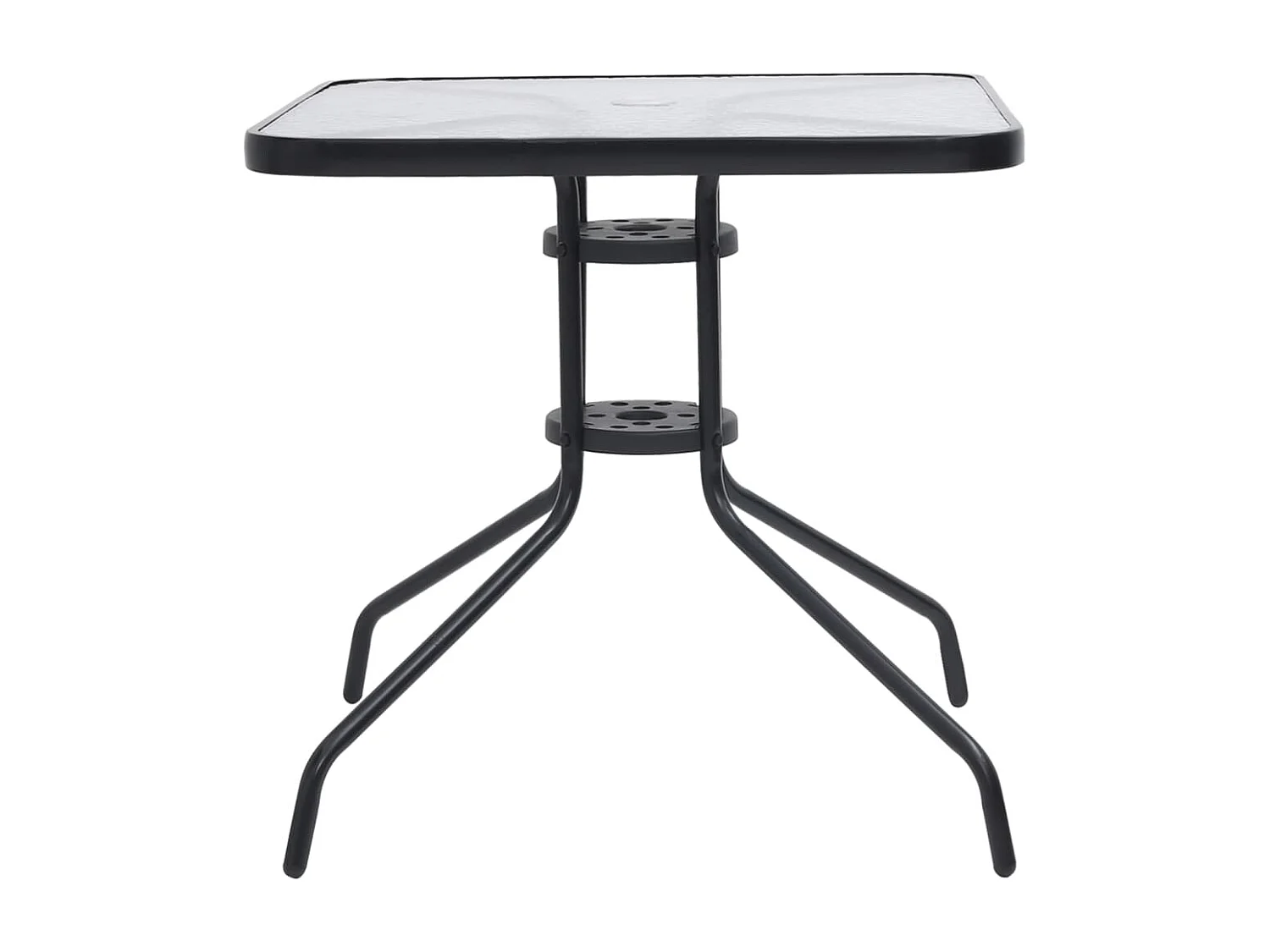 Galdir  Table de jardin Noir 70x70x70 cm Acier