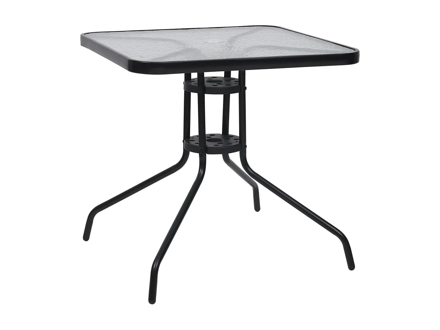 Galdir  Table de jardin Noir 70x70x70 cm Acier