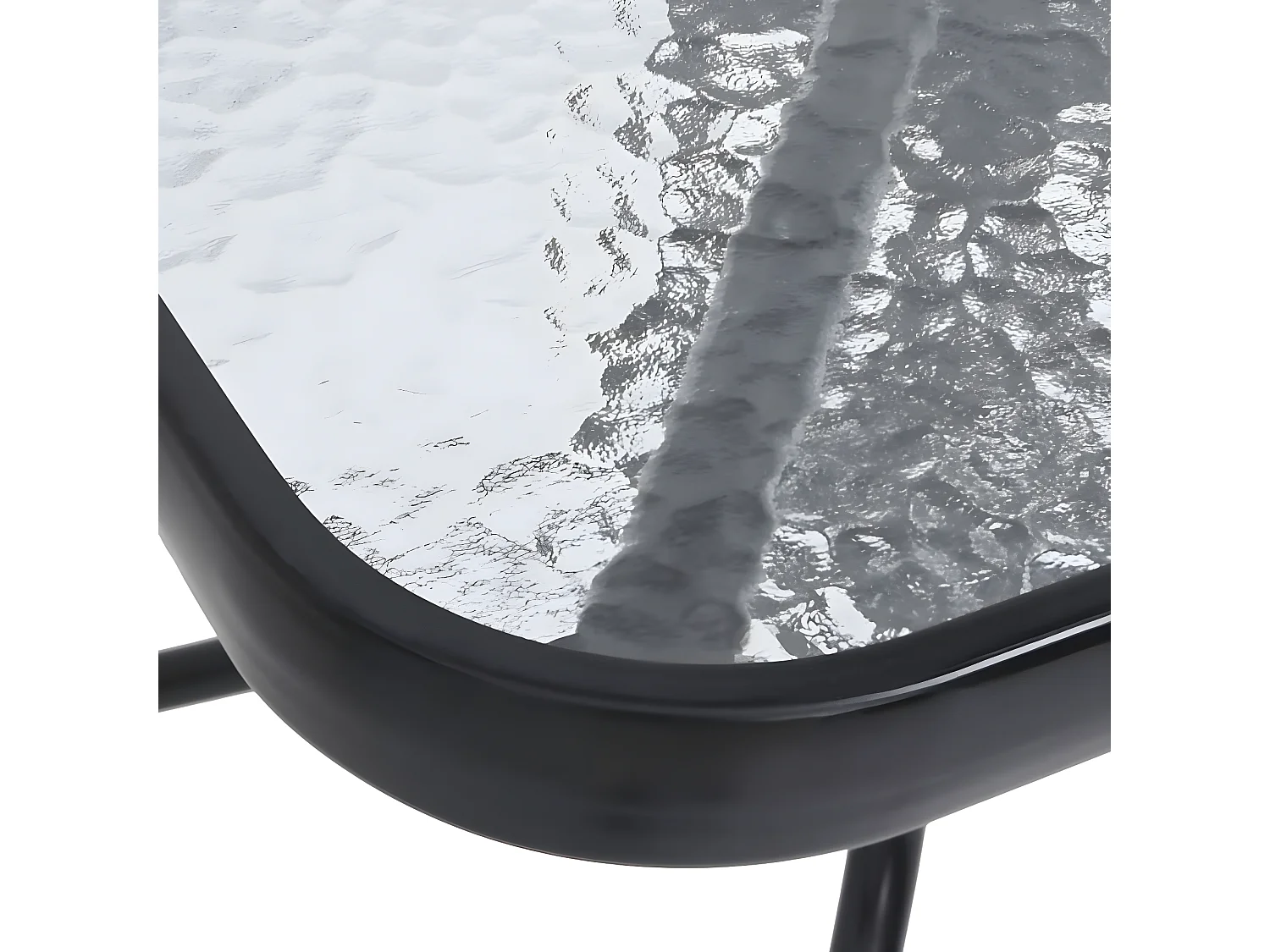 Galdir  Table de jardin Noir 70x70x70 cm Acier