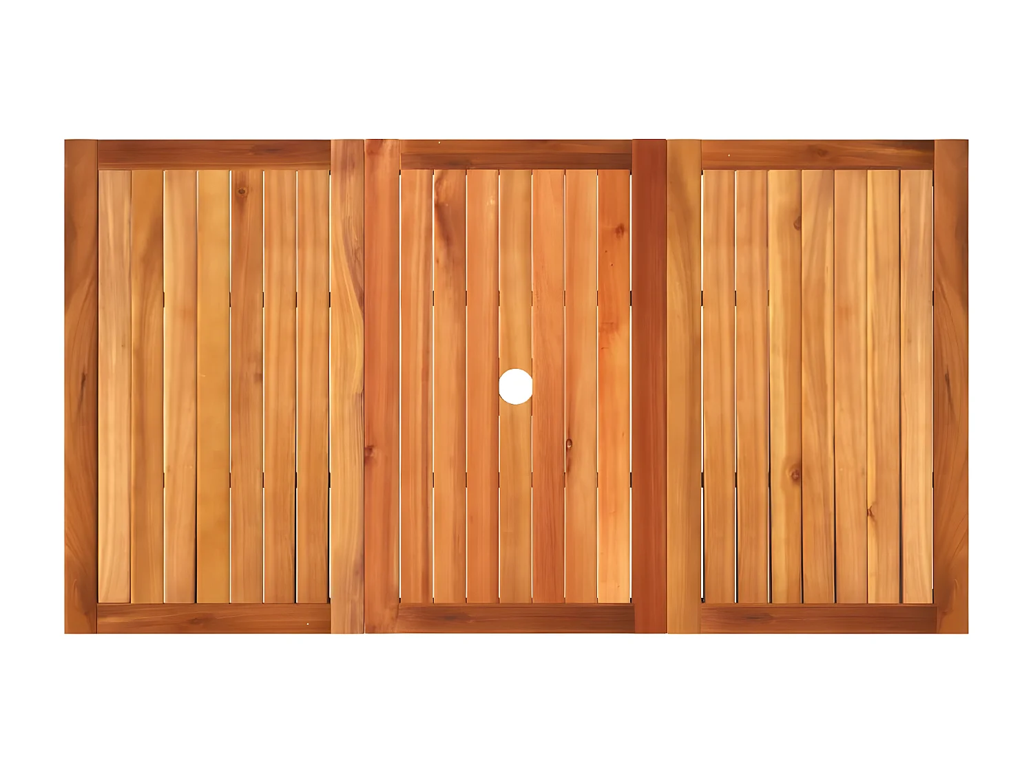 Centreville  Table de jardin noir 140x80x75 cm résine tressée et bois acacia