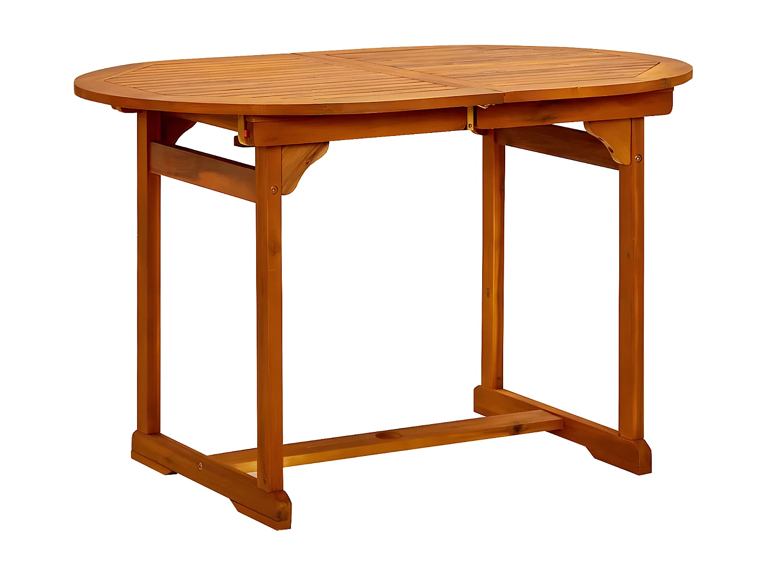 Wyril  Table à dîner de jardin (120-170)x80x75 cm Bois d'acacia massif