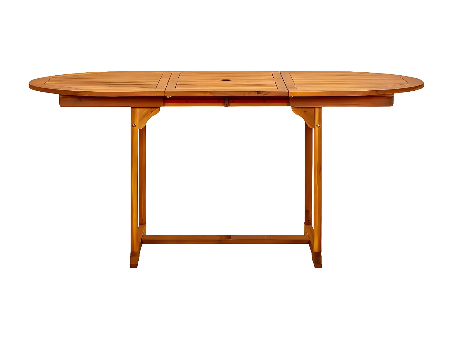 Wyril  Table à dîner de jardin (120-170)x80x75 cm Bois d'acacia massif