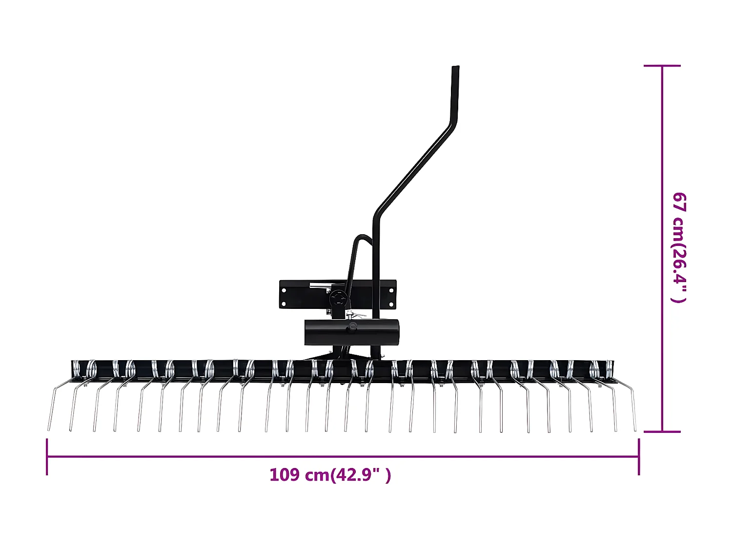 Maison Exclusive Escarificador para tractor cortacésped 109 cm