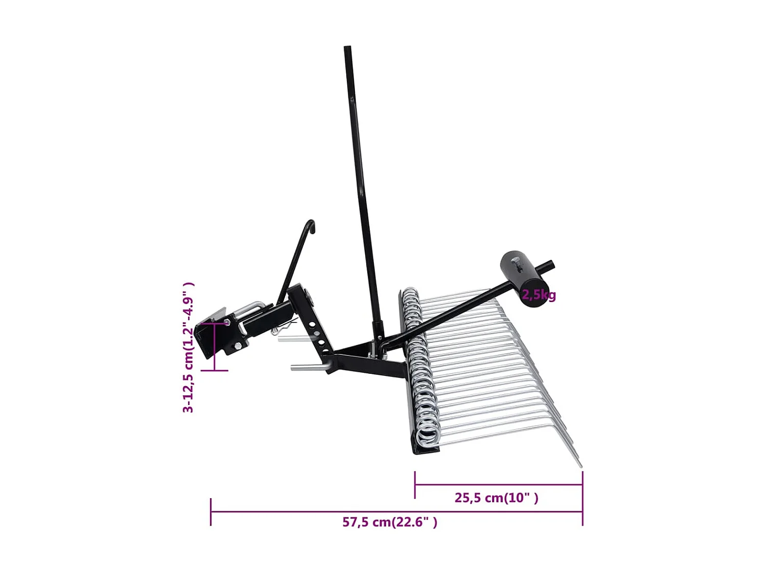 Maison Exclusive Escarificador para tractor cortacésped 109 cm