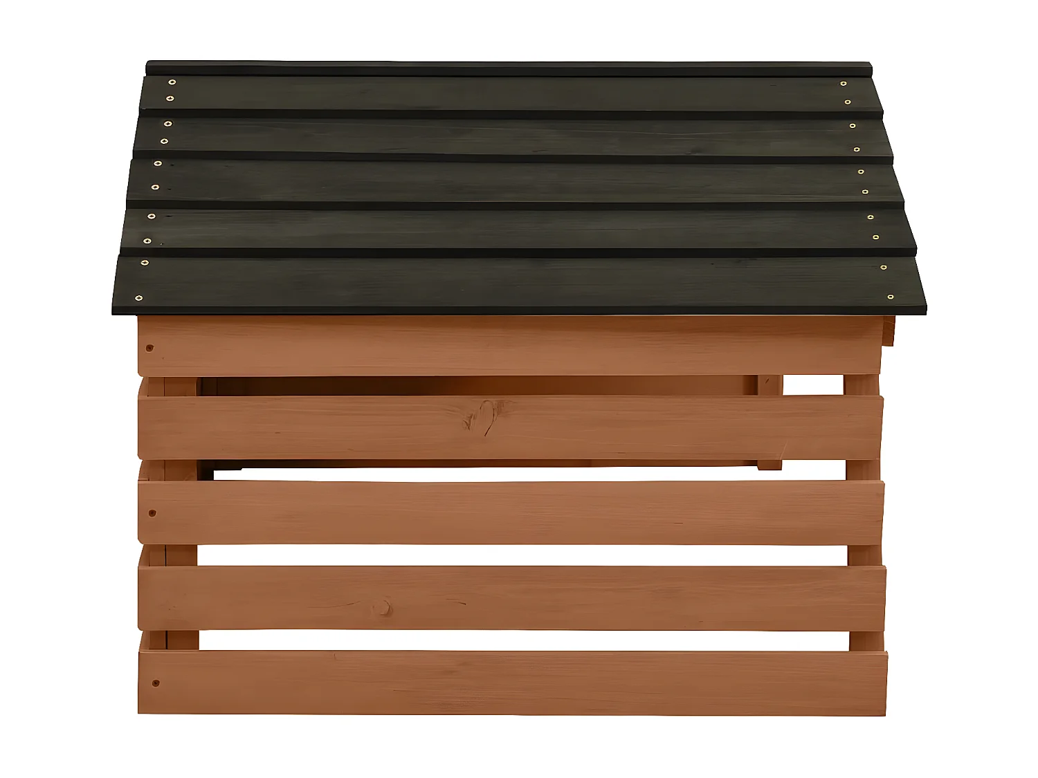 Prolenta Premium -  Caseta de cortacésped robótico negro y marrón 78x74x54 cm abeto