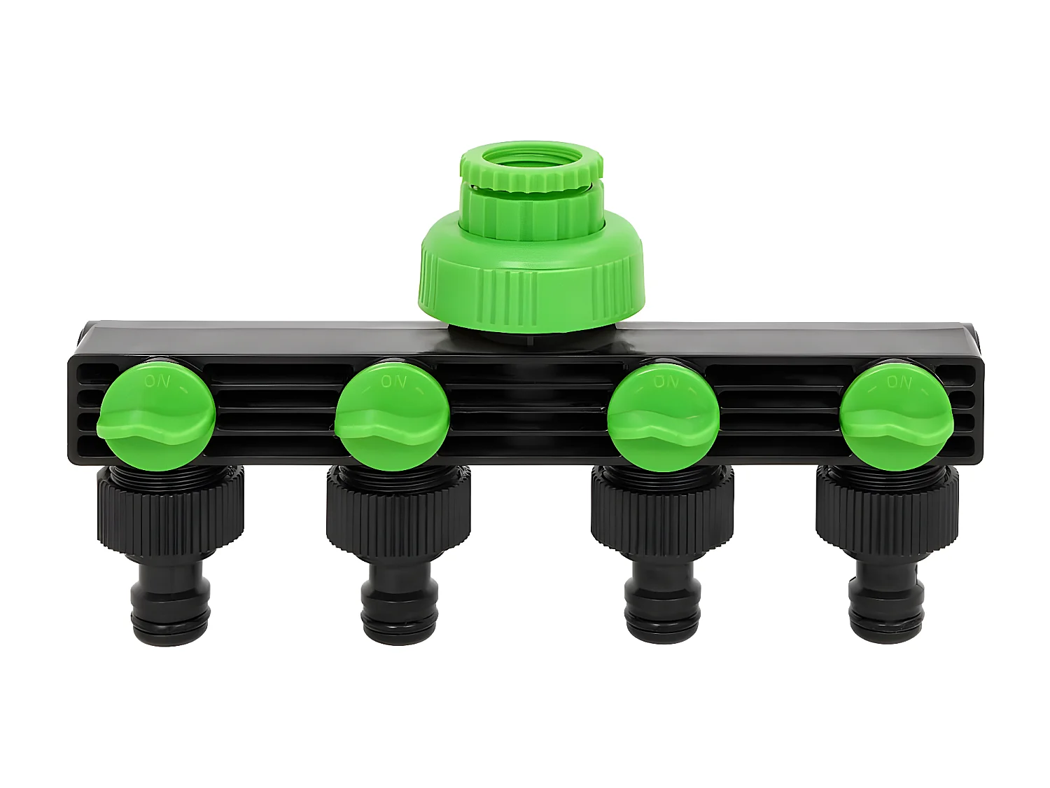 Prolenta Premium -  Adattatore Rubinetto a 4 Vie Verde e Nero 19,5x6x11 cm ABS e PP